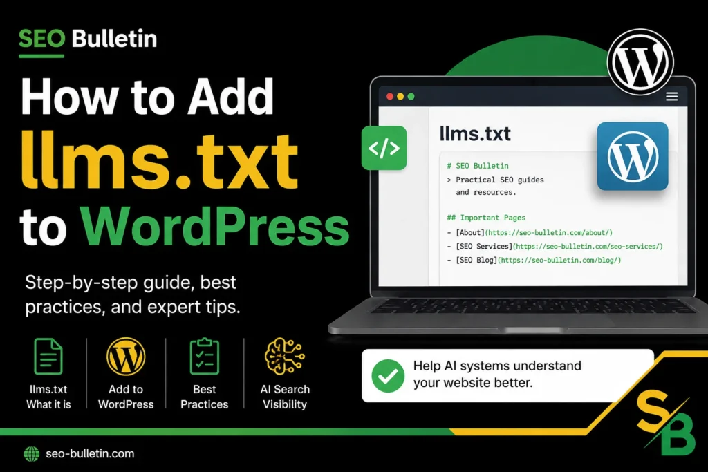 Home How to Add llms txt to WordPress